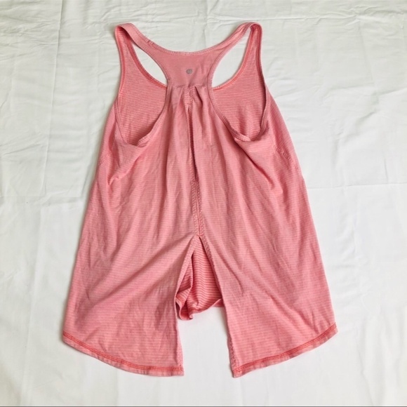 Lululemon Salute the sun split back tank pink stripe 11411 - Picture 3 of 8
